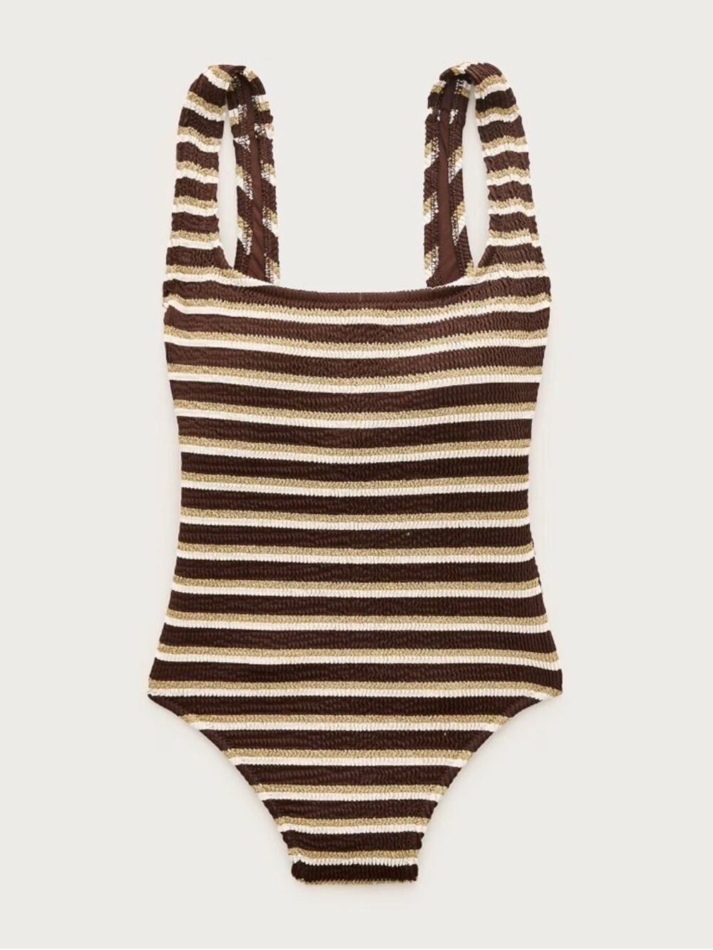 NWT J. Crew Claudia scrunchie one-piece in metallic stripe Size 4